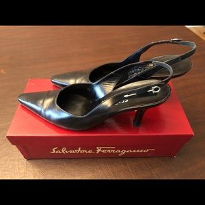 Salvatore Ferragamo Classic Black Slingback Pump
